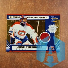 2003-04 Pacific Prizm Authentic Jersey Jose Theodore #124 Canadiens 0536/1185